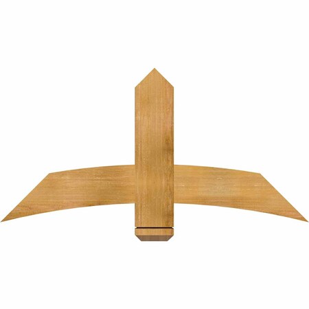 Ekena Millwork Bellingham Rough Sawn Timber Gable Bracket, Western Red Cedar, 48"W x 24"H x 2"D x 6"F, 12/12 Pitch GBW048X24X0206BEL00RWR
